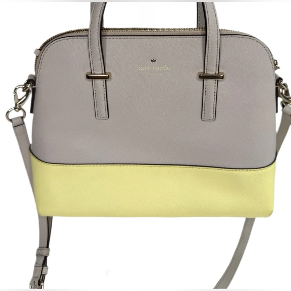 Kate Spade Yellow & Tan Cedar Street Maise convertible crossbody shoulder bag - Picture 4 of 15